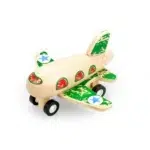 Pino drveni avion na potez – zeleni avion igračka