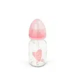 Elfi staklena flašica za bebe Sweet Baby roze 120 ml