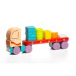 CUBIKA Drveni kamion sa geometrijskim figurama (19 elemenata) - RASPRODAJA - Image 3