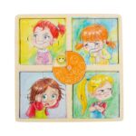 drvena slagalica emocije devojčica – Pino edukativna igračka