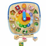 Pino drveni sat sa magnetima – edukativna drvena slagalica i umetaljka za decu