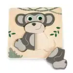 Pino drvena slagalica Majmun – deo slagalice pored table