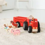 Pino Drveni Traktor Sa Prikolicom (3)