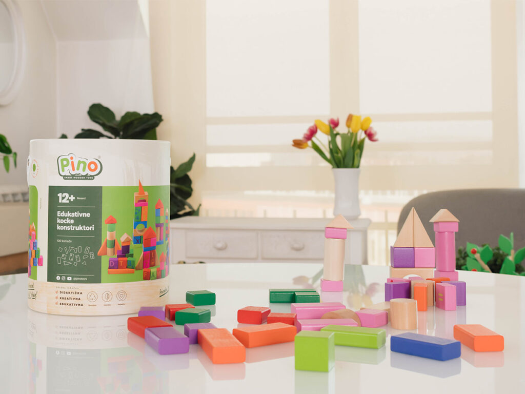 Pino Drvene Kocke 100 Komada Prolecno Slikanje Lale